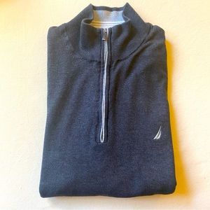 Nautica men’s charcoal 1/2 zip sweater. Size 2XLT